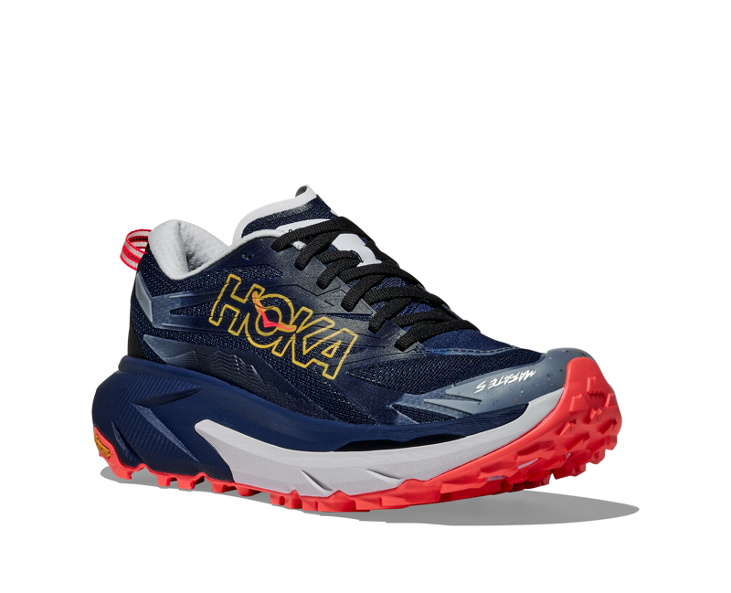 Hoka Women's Mafate 5 in Midnight Blue/Starlight Glow-3