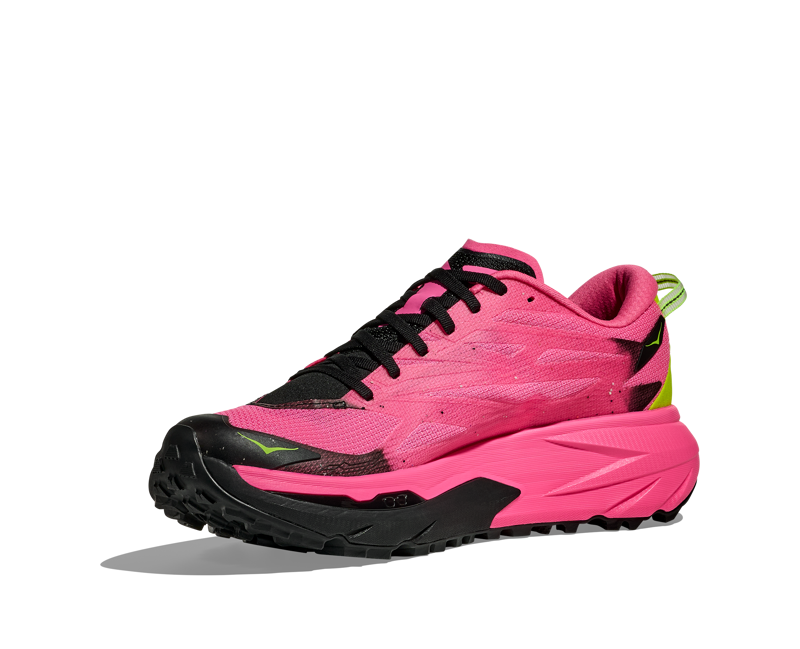 Hoka Women's Mafate 5 in Neon Rose/Black-6