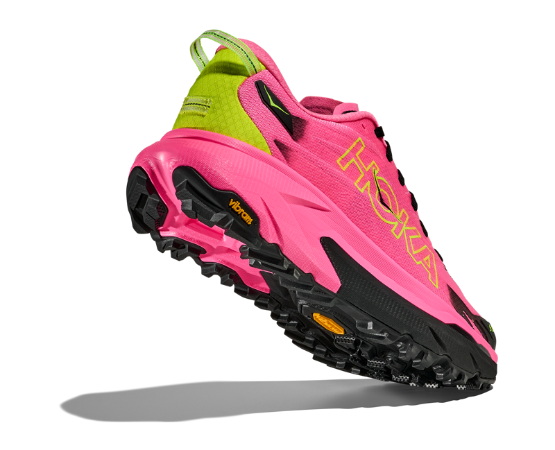 Hoka Women's Mafate 5 in Neon Rose/Black-5