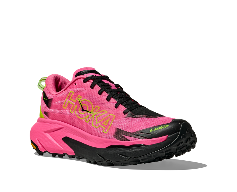 Hoka Women's Mafate 5 in Neon Rose/Black-3