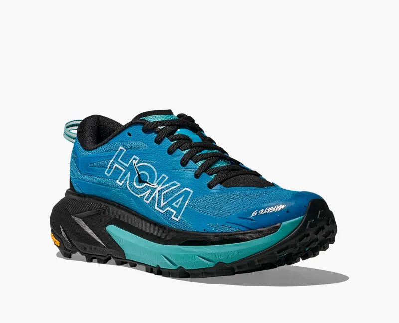 Hoka Women's Mafate 5 in Skyward Blue/Black-2