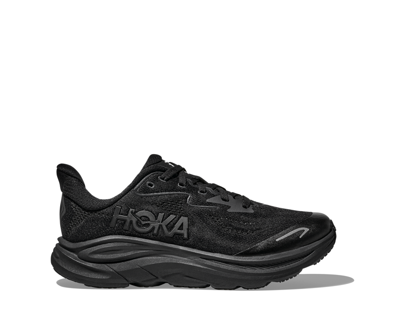 Hoka Youth's Clifton 10 Big Kids in Black/Black