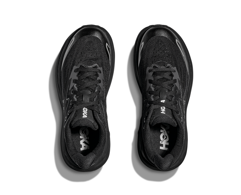 Hoka Youth's Clifton 10 Big Kids in Black/Black-7
