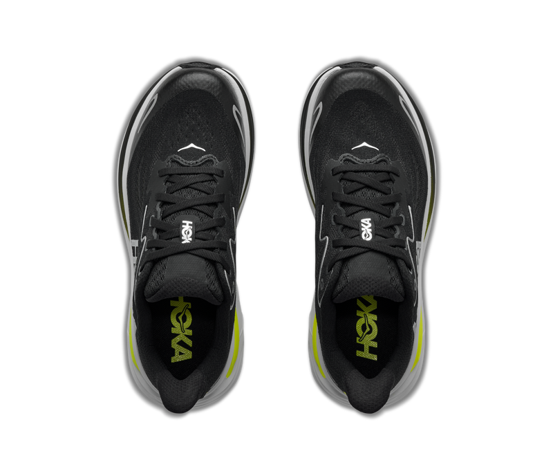 Hoka Youth's Clifton 10 Big Kids in Black/Cosmic Grey-5