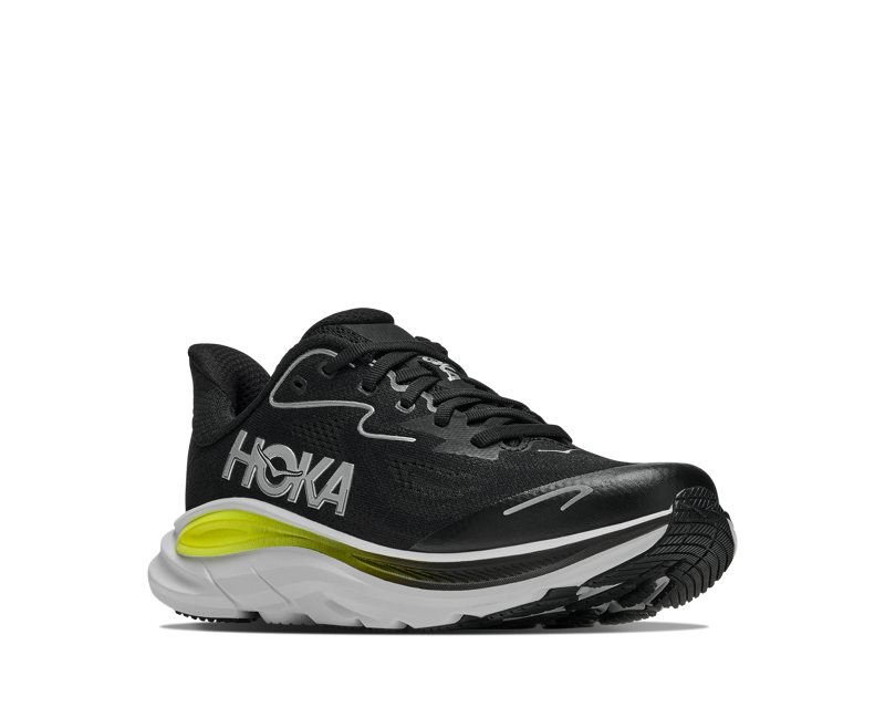 Hoka Youth's Clifton 10 Big Kids in Black/Cosmic Grey-3