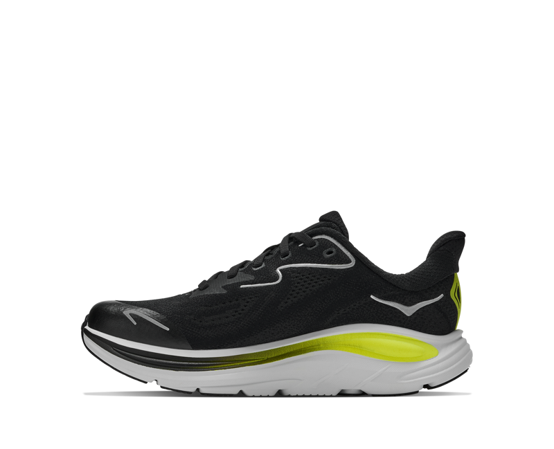 Hoka Youth's Clifton 10 Big Kids in Black/Cosmic Grey-1