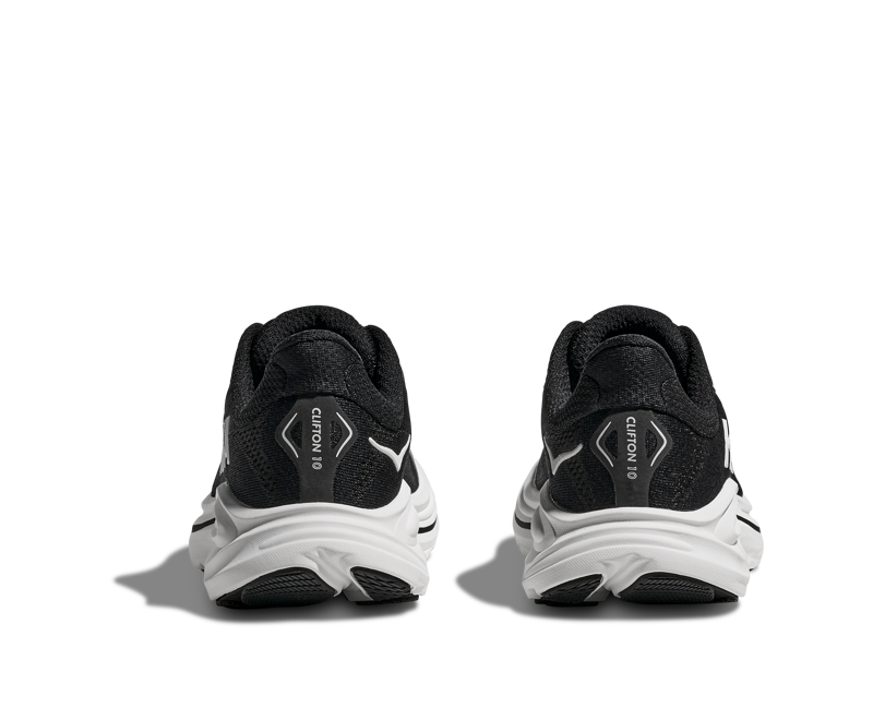 Hoka Youth's Clifton 10 Big Kids in Black/White-7