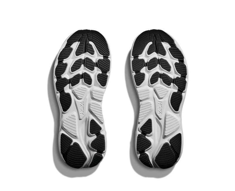 Hoka Youth's Clifton 10 Big Kids in Black/White-6
