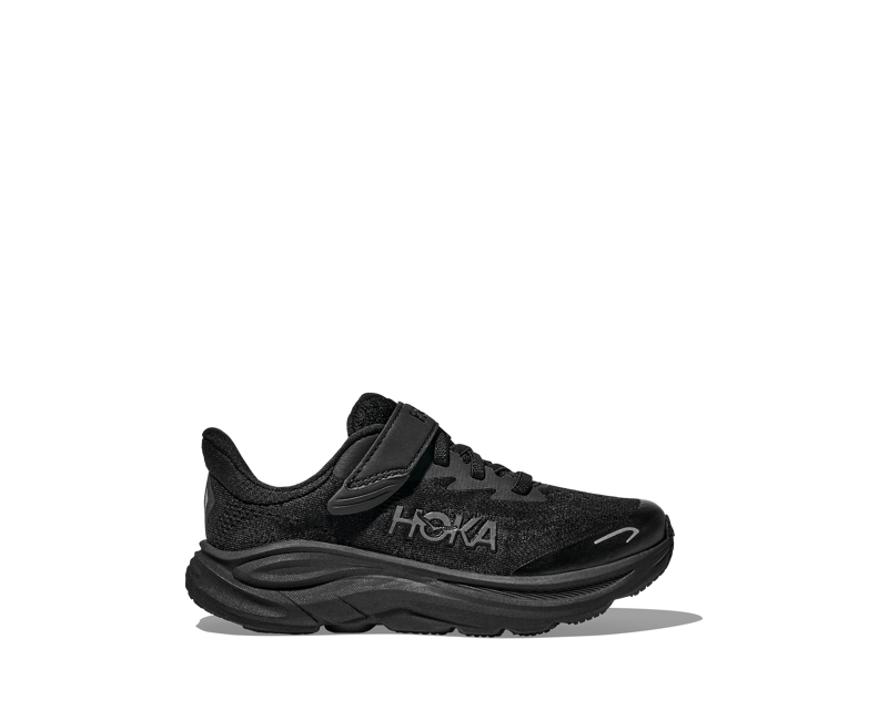 Hoka Kid's Clifton 10 Little Kids in Black/Black