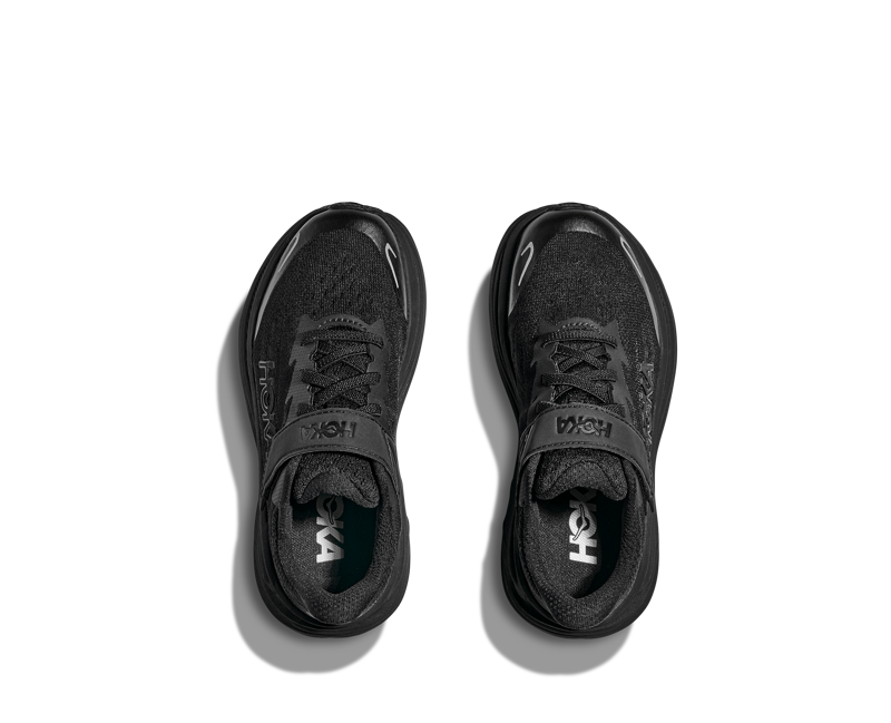 Hoka Kid's Clifton 10 Little Kids in Black/Black-5