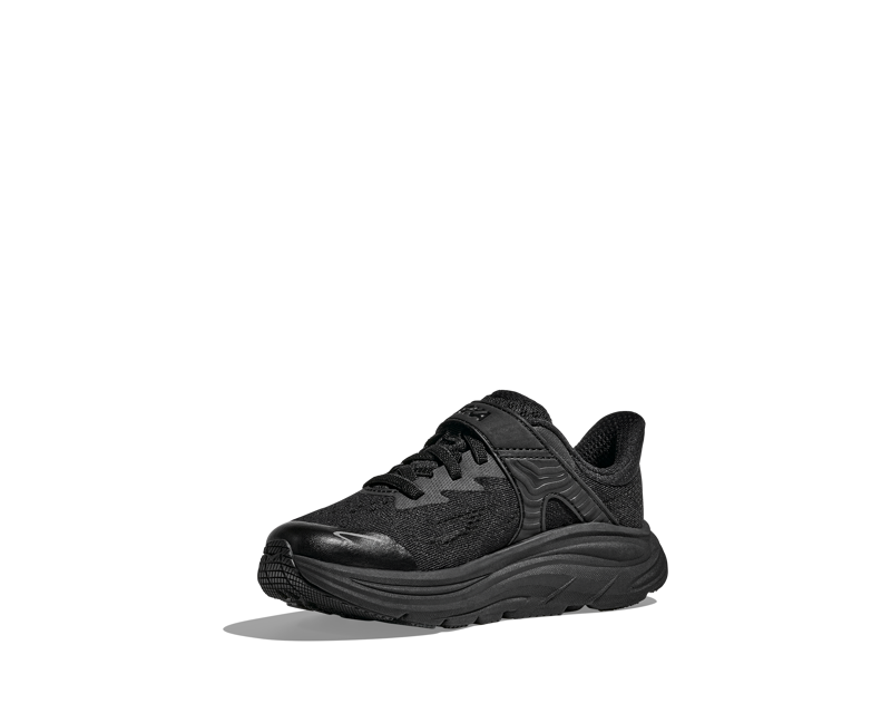 Hoka Kid's Clifton 10 Little Kids in Black/Black-4