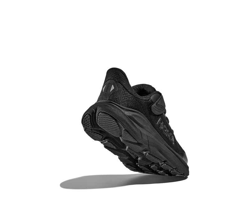 Hoka Kid's Clifton 10 Little Kids in Black/Black-2