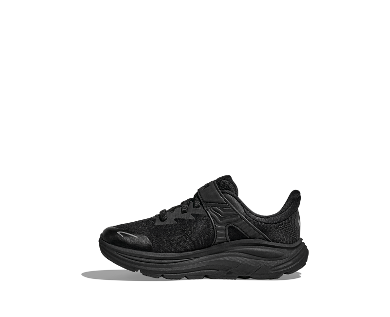 Hoka Kid's Clifton 10 Little Kids in Black/Black-1