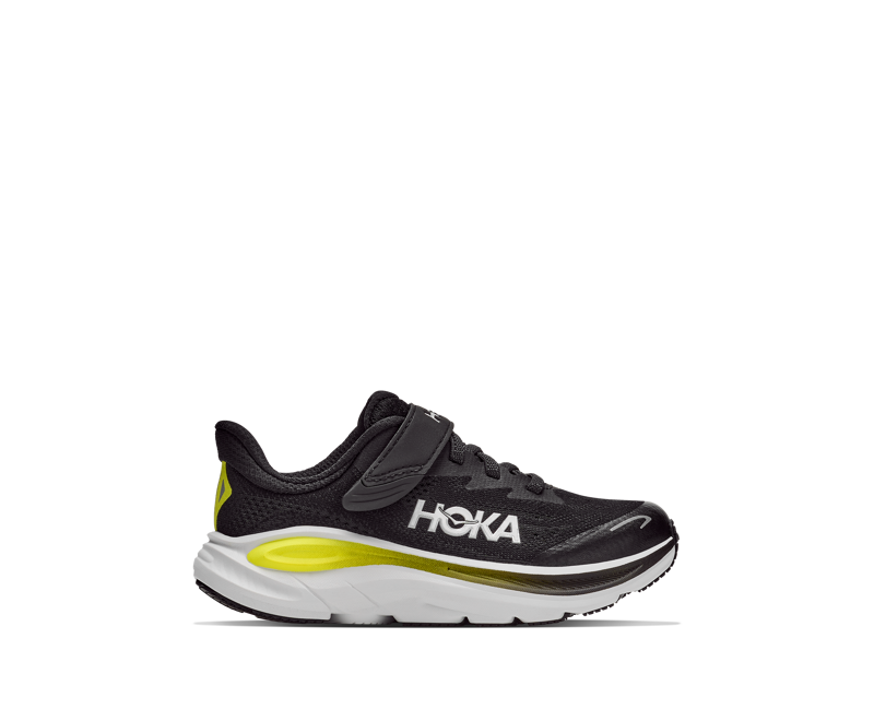 Hoka Kid's Clifton 10 Little Kids in Black/Cosmic Grey