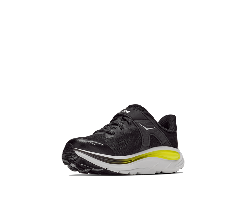 Hoka Kid's Clifton 10 Little Kids in Black/Cosmic Grey-4