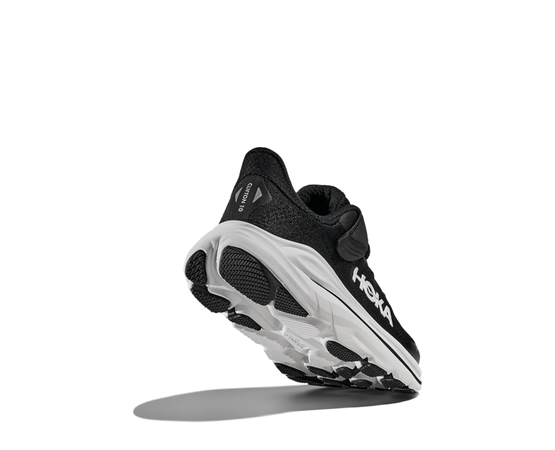 Hoka Kid's Clifton 10 Little Kids in Black/White-4
