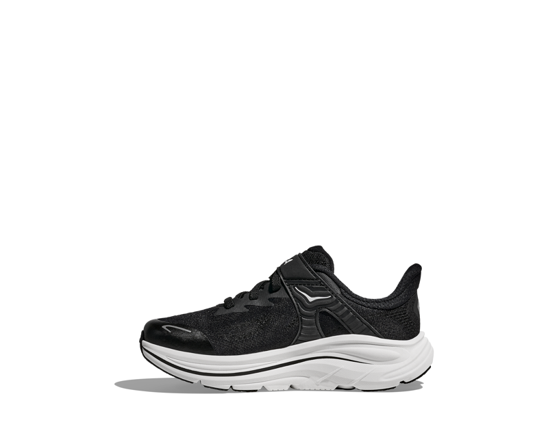 Hoka Kid's Clifton 10 Little Kids in Black/White-1