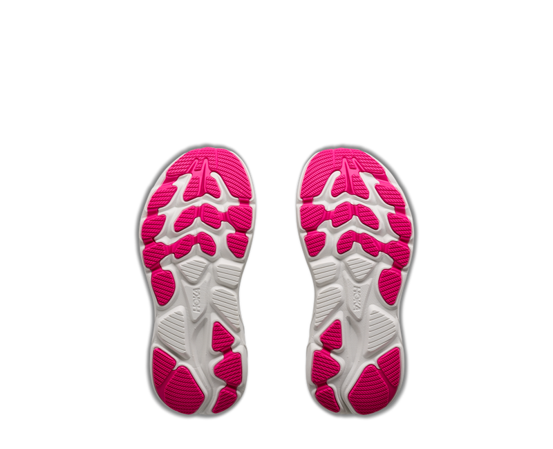 Hoka Kid's Clifton 10 Little Kids in Overcast/Neon Dragonfruit-6