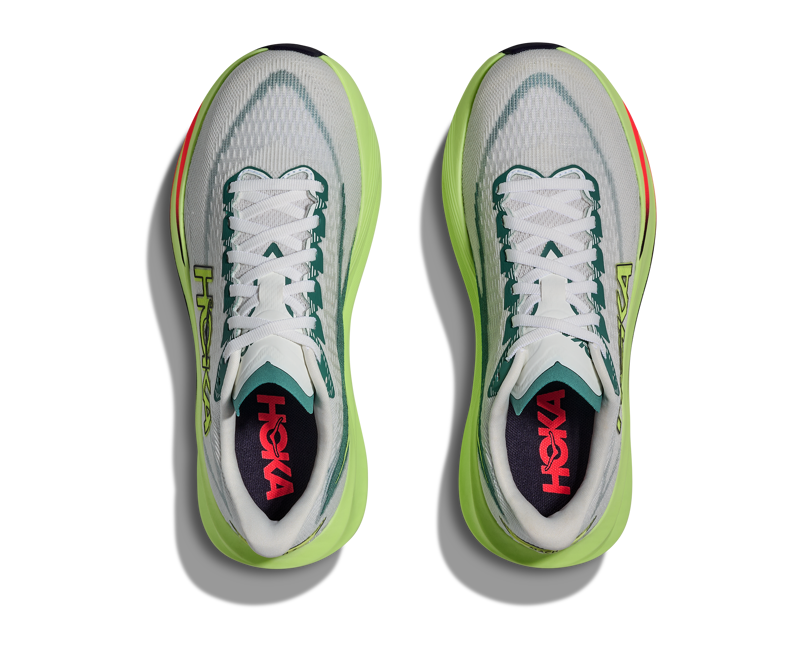 Hoka Men's Mach 7 in Frost/Neon Yuzu-6