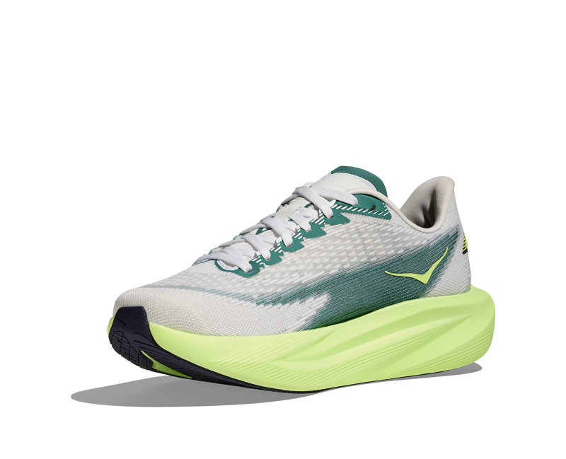 Hoka Men's Mach 7 in Frost/Neon Yuzu-4