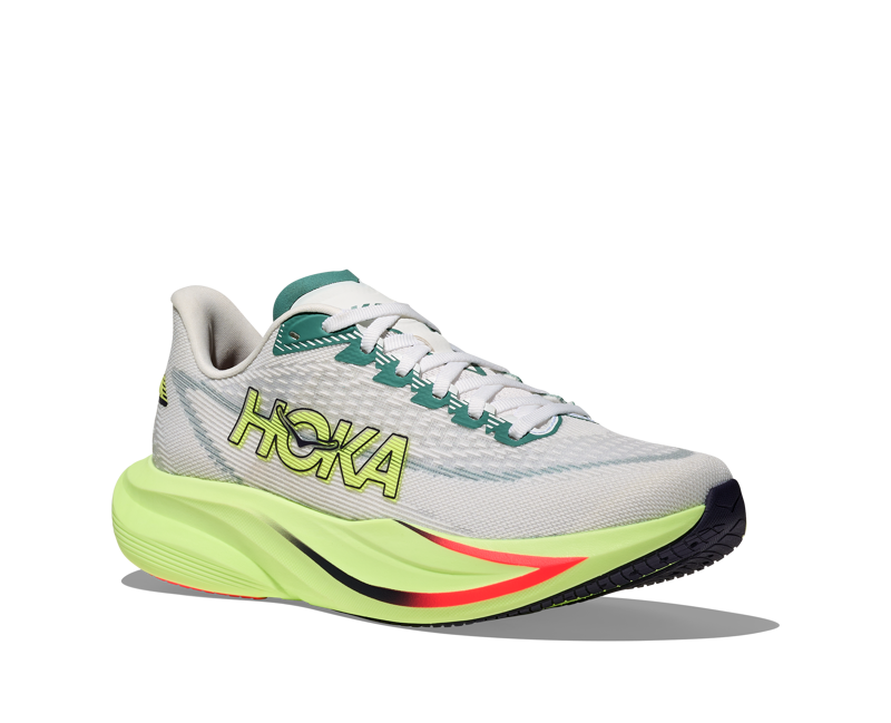 Hoka Men's Mach 7 in Frost/Neon Yuzu-3