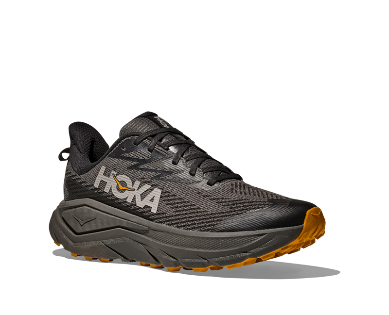 Hoka Men's Challenger 8 GTX in Asphalt Grey/Varsity Yellow-5