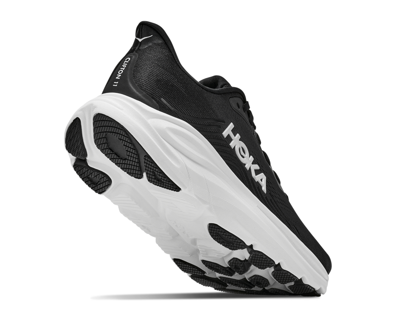 Hoka Men's Clifton 11 in Black/White-2