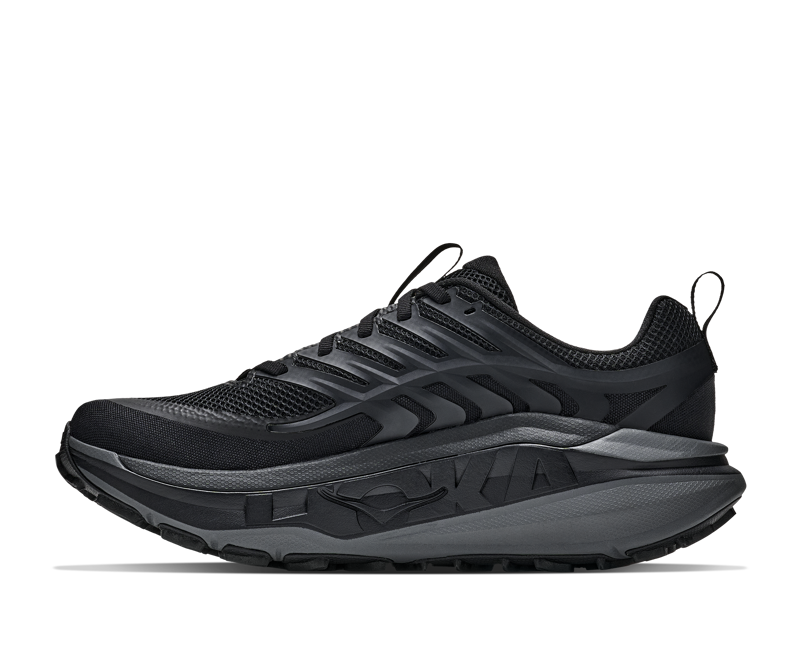 Hoka Men's Stinson 8 in Black/Outer Orbit-1