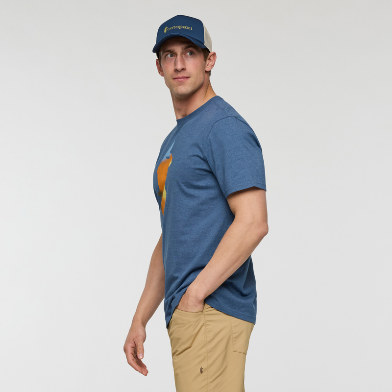 Cotopaxi Men's Bitmap Llama T-Shirt in Deep Sea-3