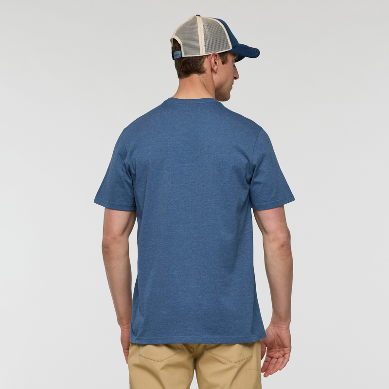 Cotopaxi Men's Bitmap Llama T-Shirt in Deep Sea-4