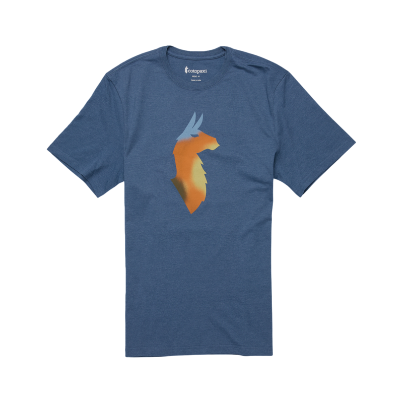 Cotopaxi Men's Bitmap Llama T-Shirt in Deep Sea