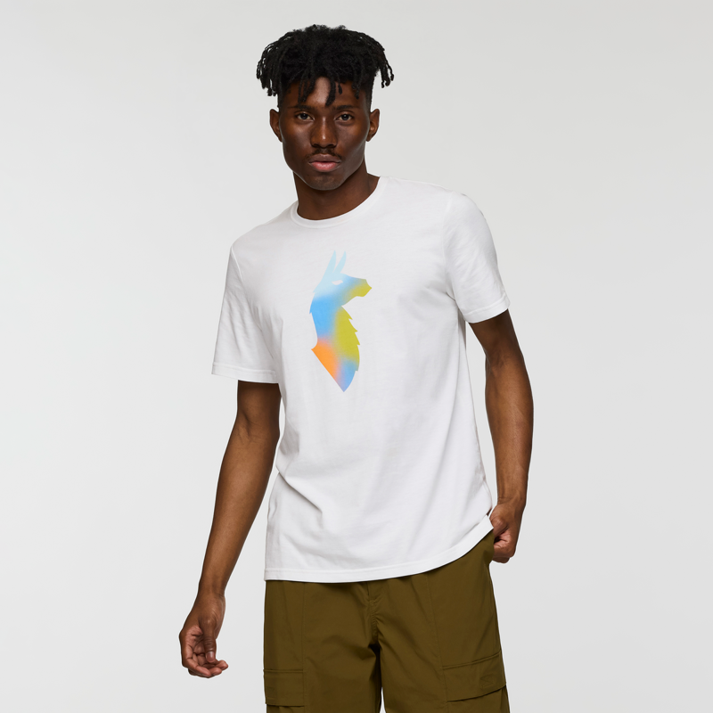 Cotopaxi Men's Bitmap Llama T-Shirt in White-2