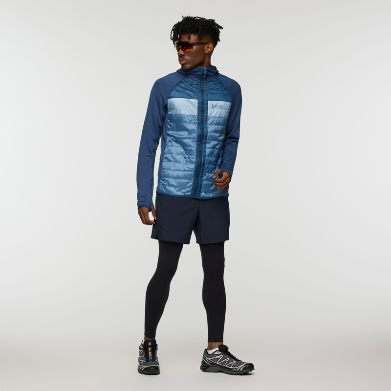 Cotopaxi Men's Capa Hybrid Insulated Hooded Jacket in Deep Sea and Fjord-3