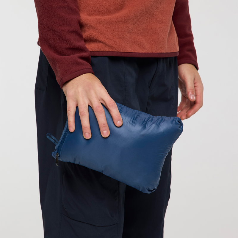 Cotopaxi Men's Fuego Down Hooded Jacket in Deep Sea Stripes-10