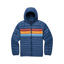 Cotopaxi Men's Fuego Down Hooded Jacket in Deep Sea Stripes