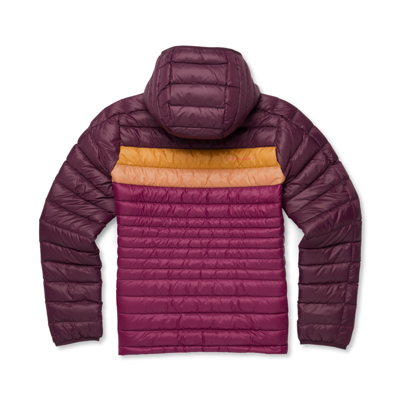 Cotopaxi Women's Fuego Down Hooded Jacket in Blackberry and Jam-1