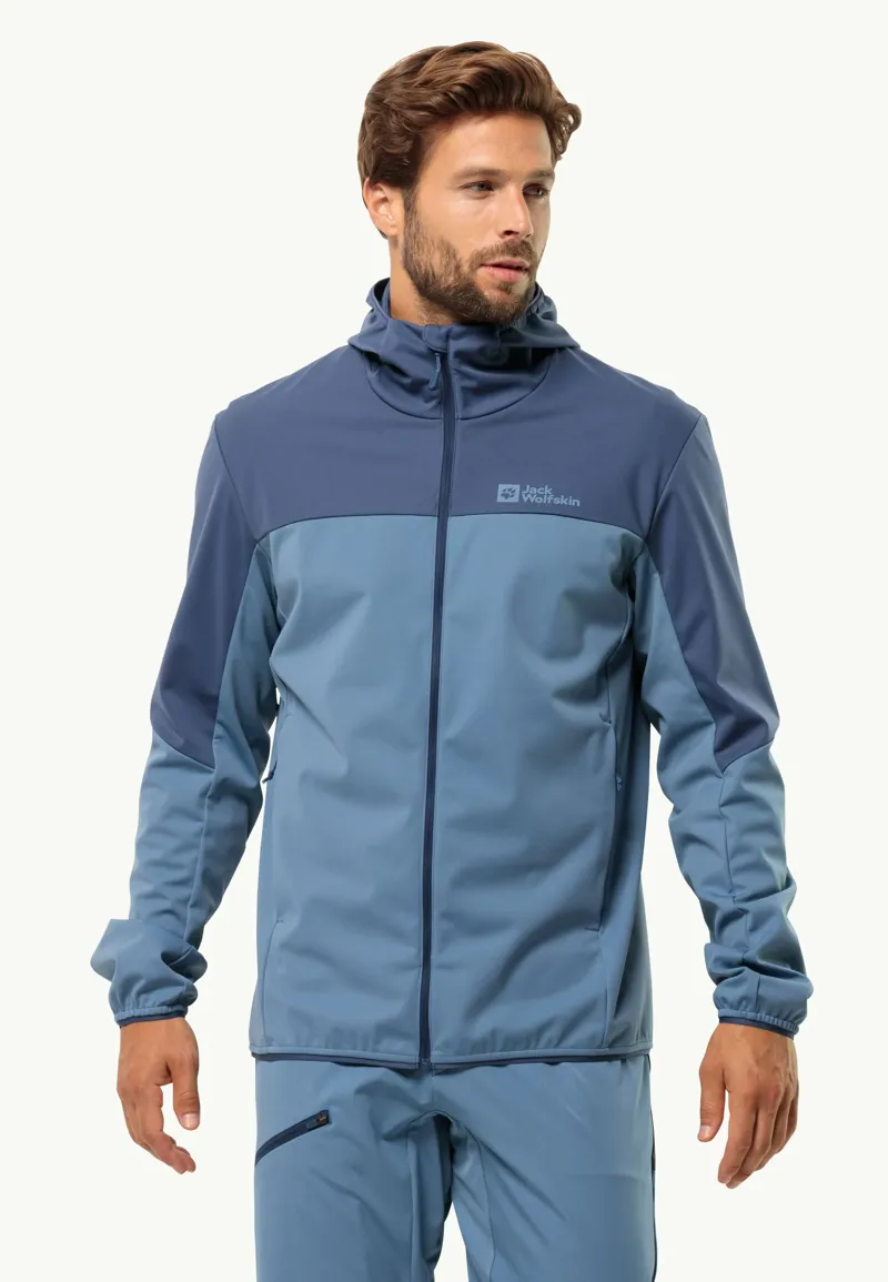 Jack Wolfskin Men's Feldberg Hoody in Elemental Blue-1