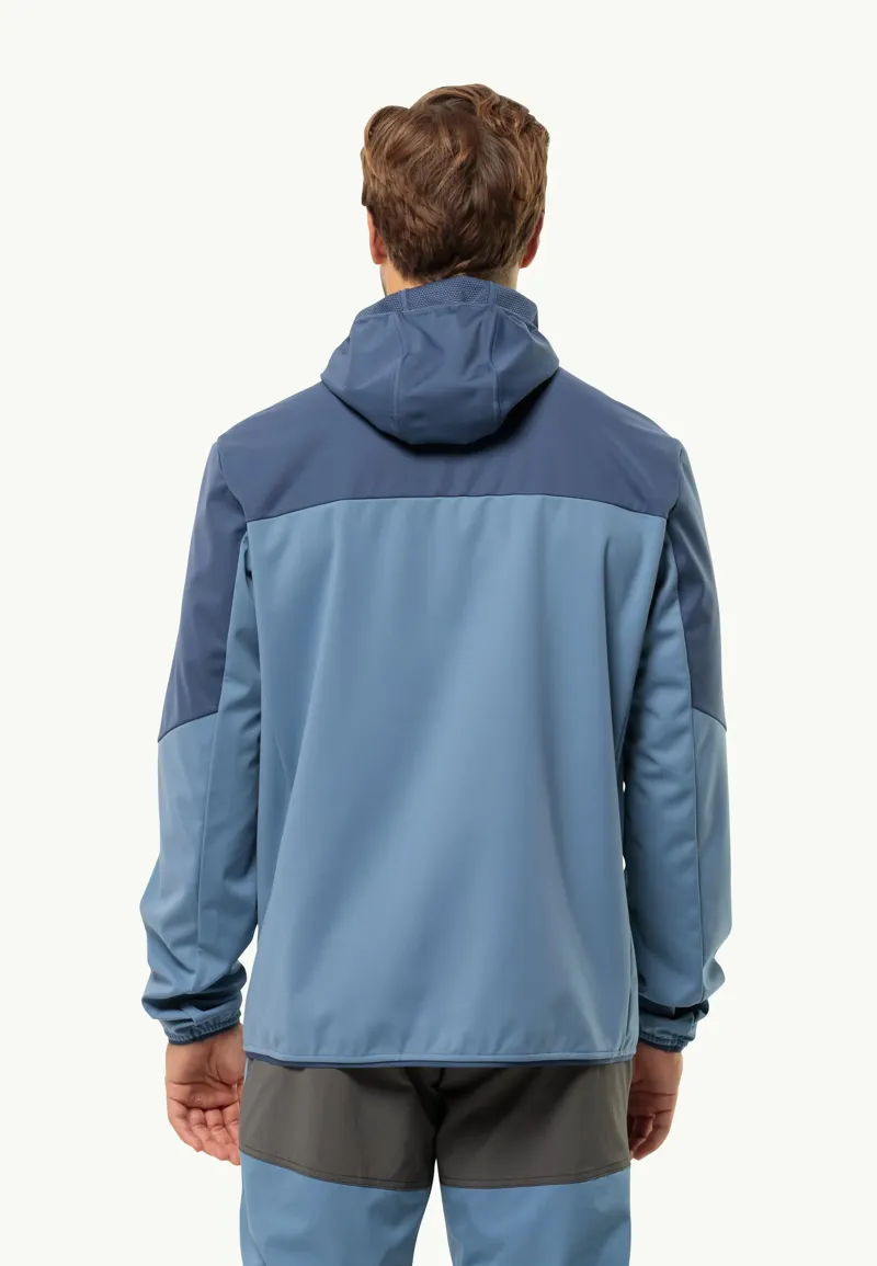 Jack Wolfskin Men's Feldberg Hoody in Elemental Blue-2