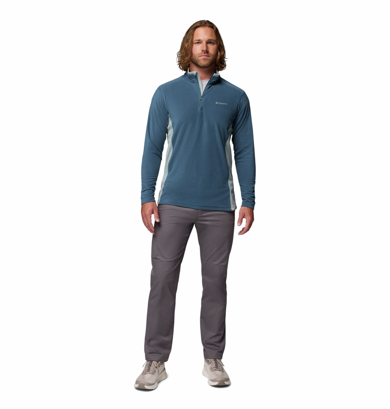 Columbia Men's Klamath Range II Half Zip Fleece in Everblue/Crushed Blue-3