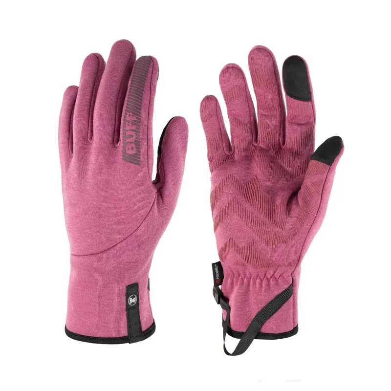 Buff Tech Fleece Gloves in Pink