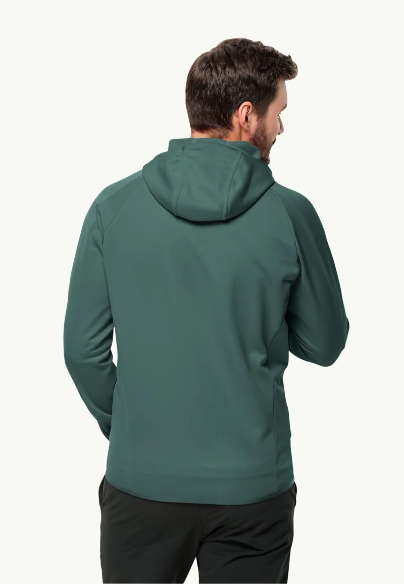 Jack Wolfskin Men's Alpgrat Hooded FZ in Jade Green-2