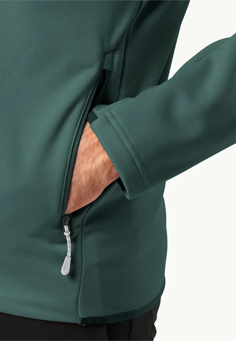 Jack Wolfskin Men's Alpgrat Hooded FZ in Jade Green-4