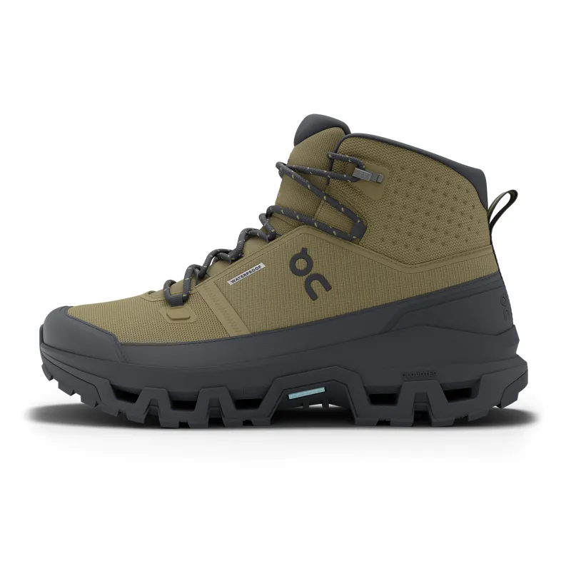 On Running Men's Cloudrock Mid Waterproof in Hunter/Black-2