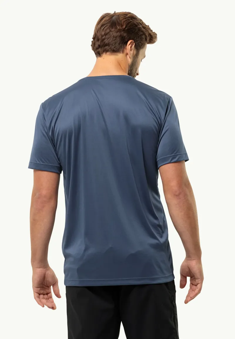 Jack Wolfskin Men's Peak Graphic Short Sleeve T-Shirt in Evening Sky-2