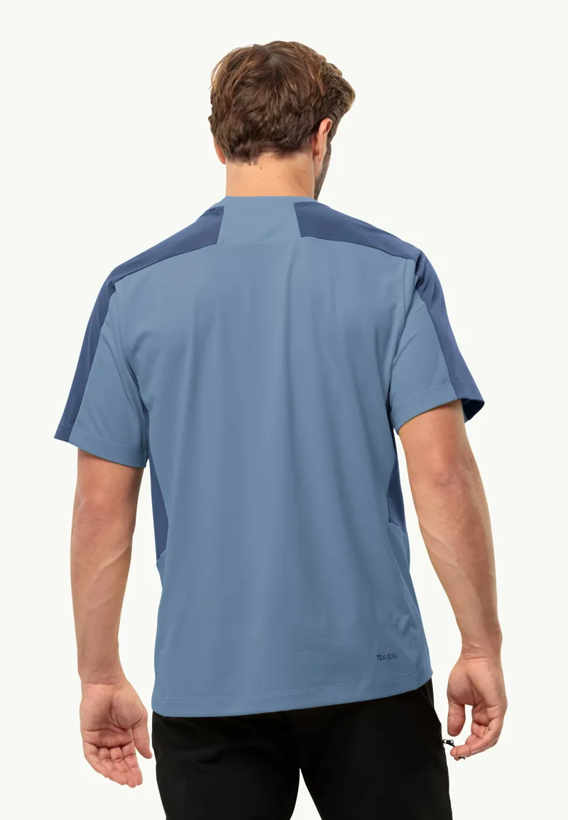 Jack Wolfskin Men's Narrows Short Sleeve T-Shirt in Elemental Blue-3