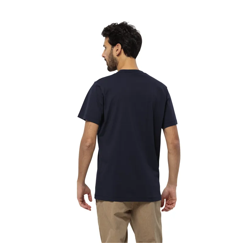 Jack Wolfskin Men's Brand T-Shirt in Night Blue-2