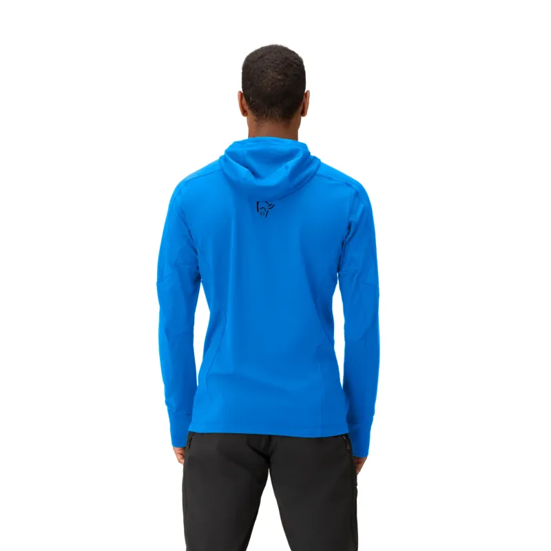 Norrona Men's Falketind Power Grid Zip Hood in Skydiver-6