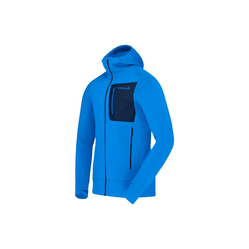 Norrona Men's Falketind Power Grid Zip Hood in Skydiver-1