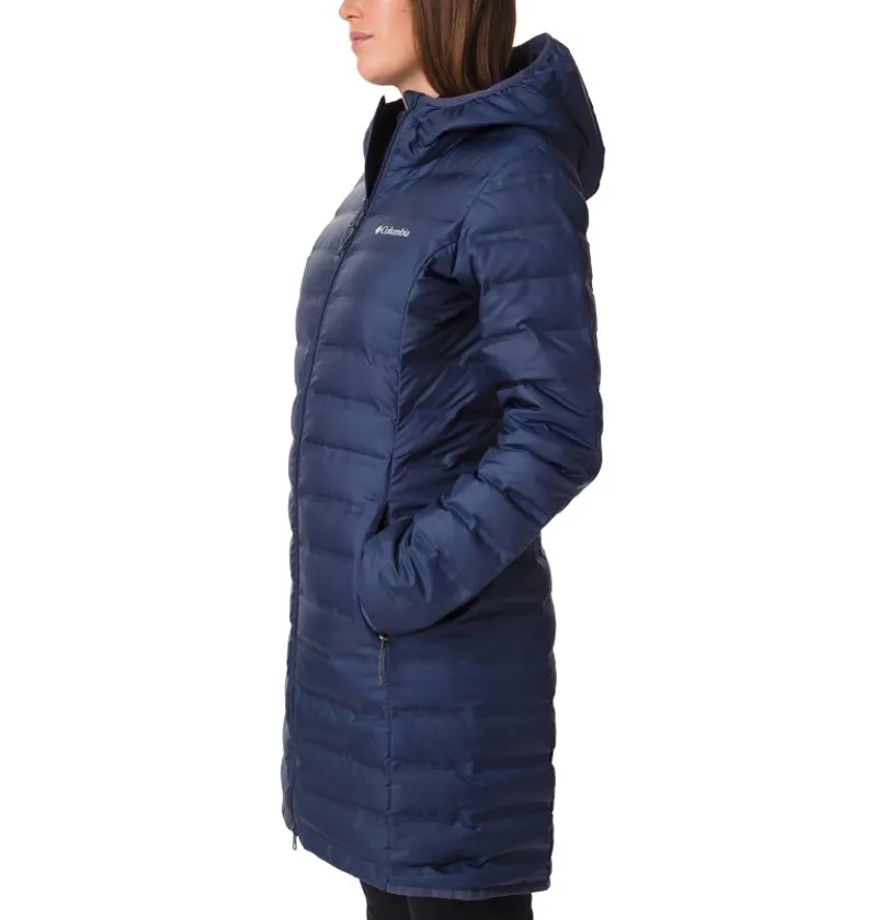 Columbia Women's Lake 22 Down Long Hooded Jacket in Nocturnal-2