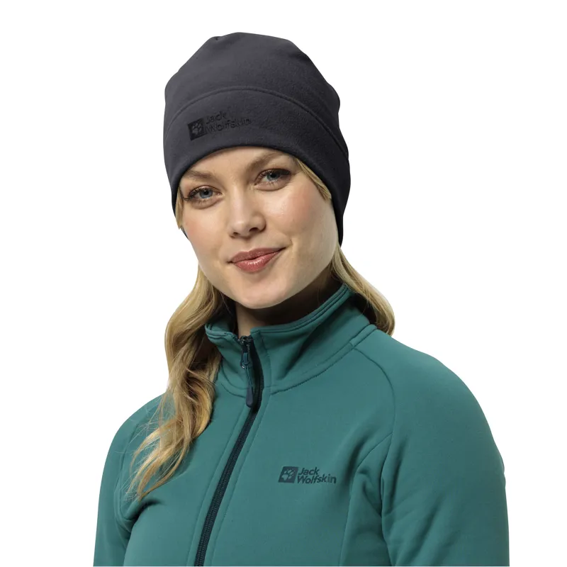 Jack Wolfskin Adult Real Stuff Beanie in Ebony -1